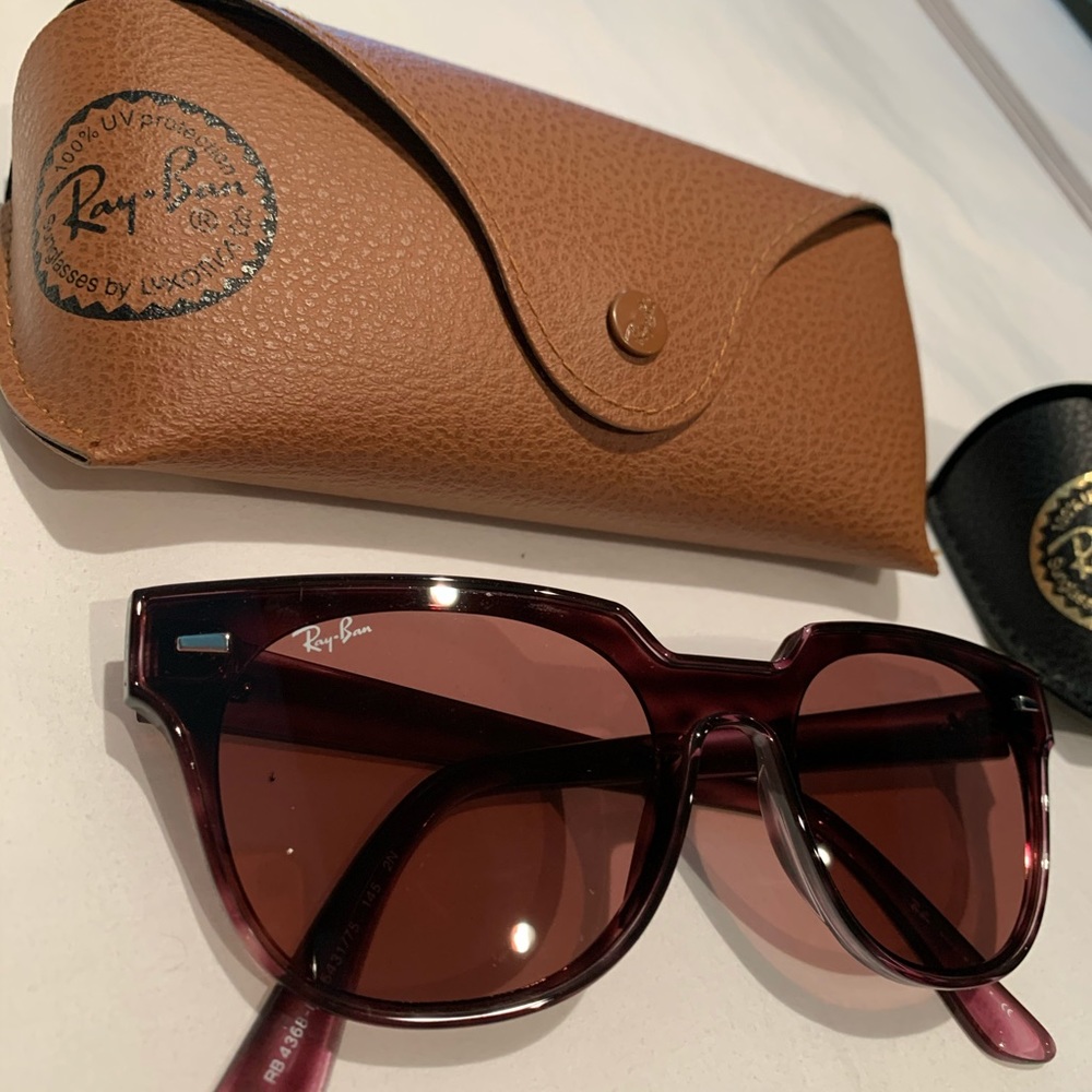 51mm Ray Ban Square Bordeaux Avana sunglasses